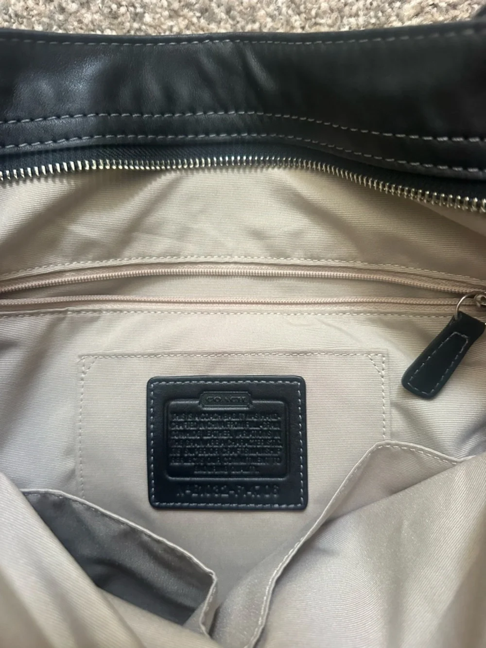 Coach Purse- all leather, worn once! - Picture 5 of 10